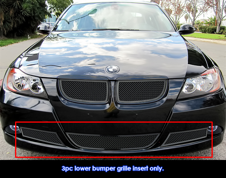 2006-2007 BMW 325I /2006-2007 BMW 330I Lower Bumper Black Wire Mesh Grille