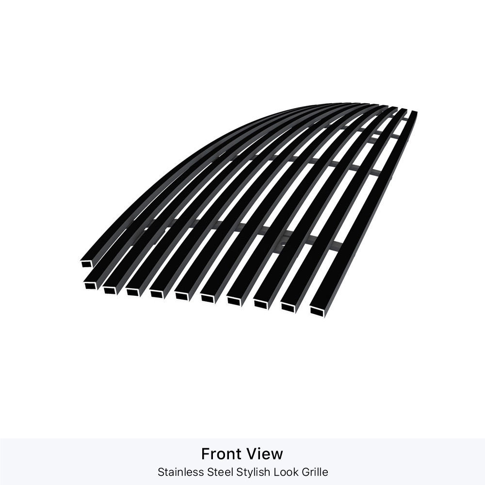 2002-2005 Hyundai Sonata Main Upper Black Stainless Steel Billet Grille