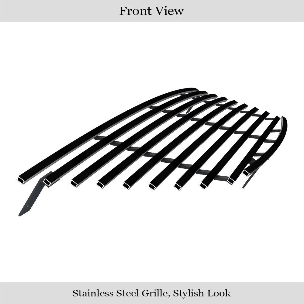 2009-2010 Hyundai Sonata Main Upper Black Stainless Steel Billet Grille