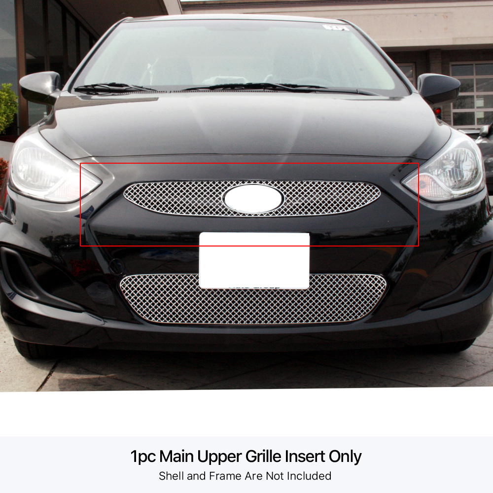 2012-2013 Hyundai Accent Main Upper X Mesh Grille