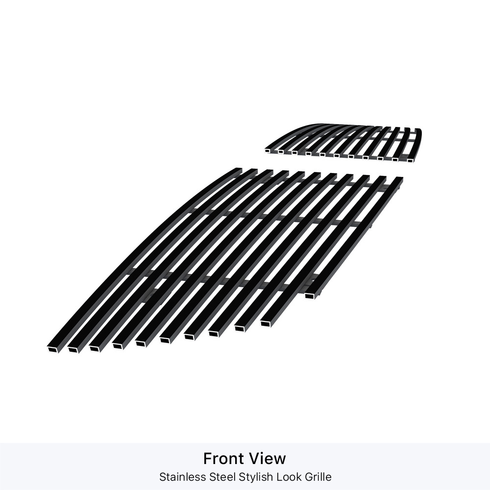 2007-2011 Mercedes-Benz S550 /2007-2011 Mercedes-Benz S600 Main Upper Black Stainless Steel Billet Grille