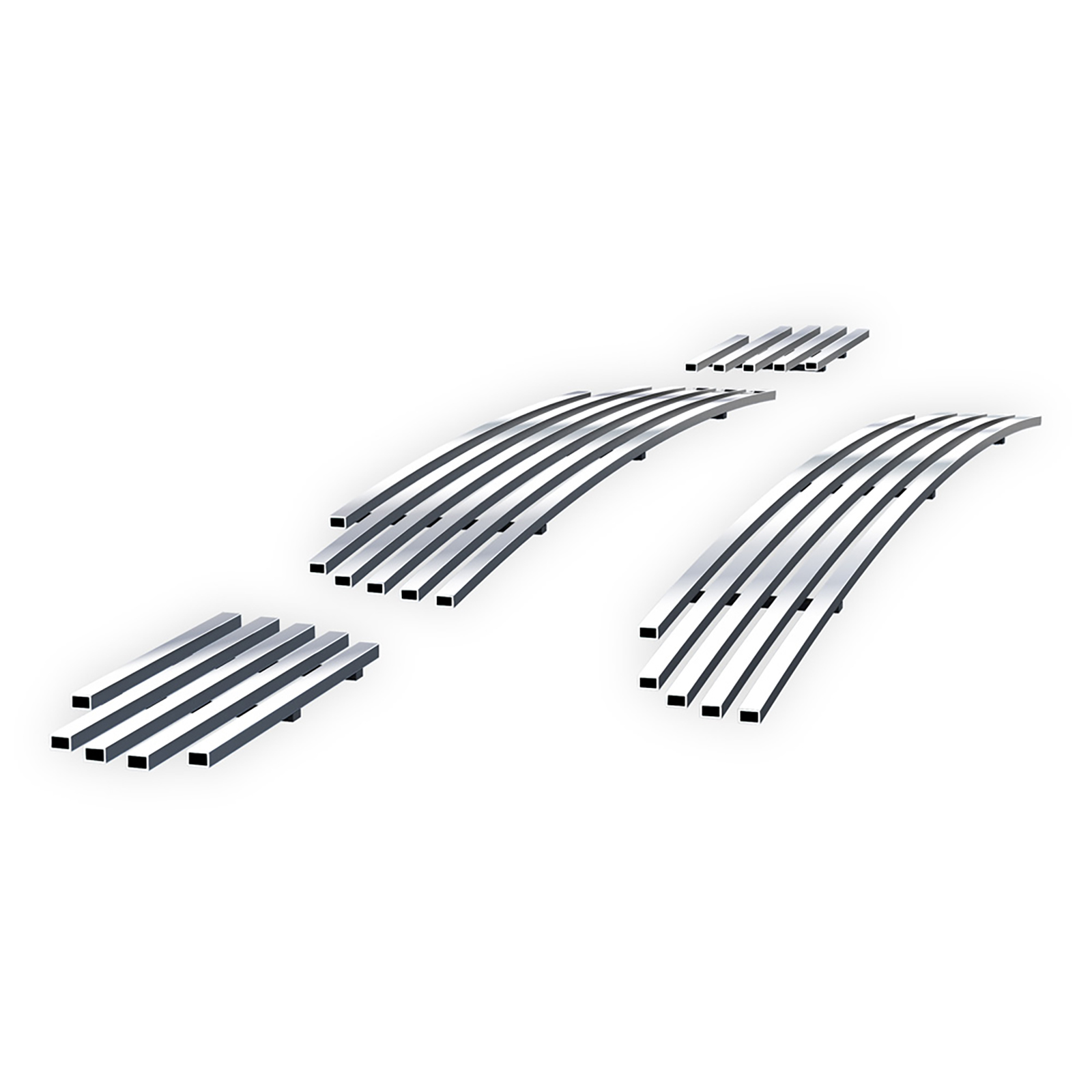 2008-2012 Smart Fortwo Main Upper + Lower Bumper Stainless Steel Billet Grille