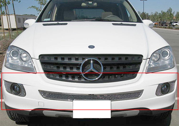 2006-2008 Mercedes-Benz ML350 Not For Oval Fog light/2006-2008 Mercedes-Benz ML500 Not For Oval Fog light Lower Bumper Wire Mesh Grille