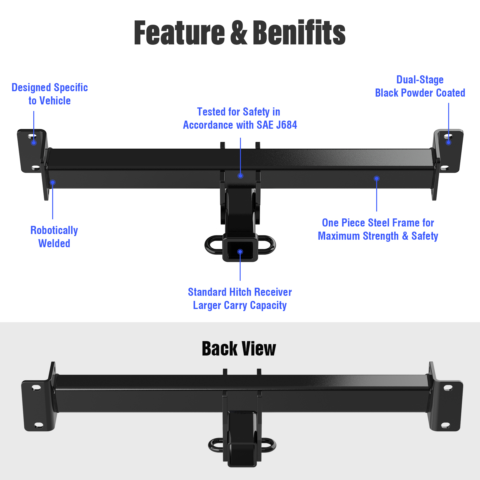 2004-2010 BMW X3 Rear Hitch Class 3