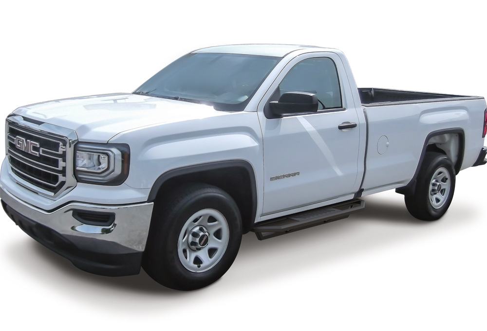 2007-2018 Chevy/GMC Silverado/Sierra 1500 Regular Cab (Incl. 2019 Silverado 1500 LD & 2019 Sierra 1500 Limited )  2007-2019 Chevy/GMC Silverado/Sierra 2500 HD/3500 HD Regular Cab (Incl. Diesel Models with DEF Tanks) Not for 2007 Classic Model Both Sides T