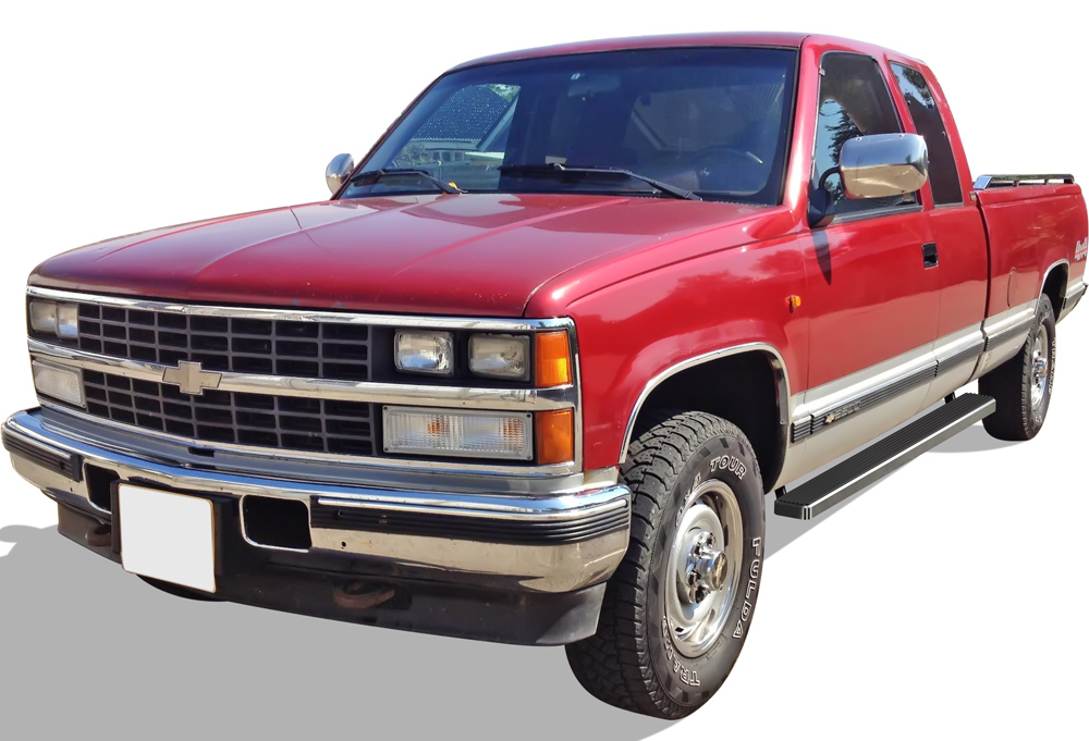 1988-1998 Chevy/GMC C/K 2-Door Extended Cab (Incl. Z71 Model) (Will not work on vehicles equipped with power retracting boards.) Both Sides iStep 5 Inch Stainless Steel