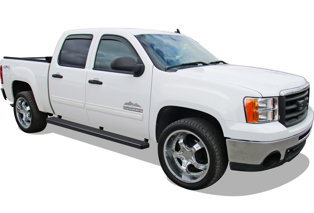 2001-2013 Chevy Silverado/ GMC Sierra 1500/1500HD Crew Cab 2001-2014 Chevy Silverado/ GMC Sierra 2500/2500HD/3500 Crew Cab (Excl. C/K "Classic" & S.S. Models) Both Sides iStep 5 Inch Stainless Steel