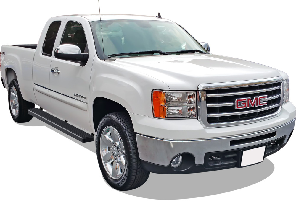1999-2013 Chevy Silverado/ GMC Sierra 1500/2500 Extended Cab 2001-2014 Chevy Silverado/ GMC Sierra 2500HD/3500 Extended Cab  (Excl. C/K Classic Body Style & S.S. Models) Both Sides iStep 5 Inch Stainless Steel
