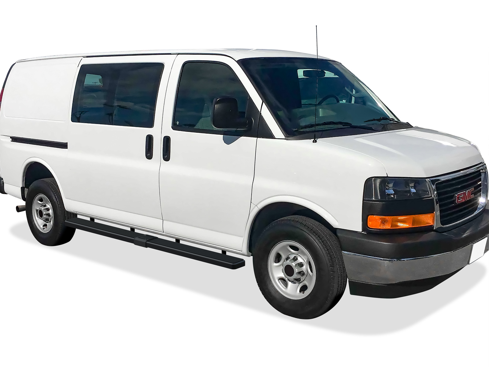 2003-2026 Chevy Express/GMC Savana 1500/2500/3500 Van (Full Size) For 3-Door Models Only Both Sides iStep 6 Inch Stainless Steel Van Stainless Steel