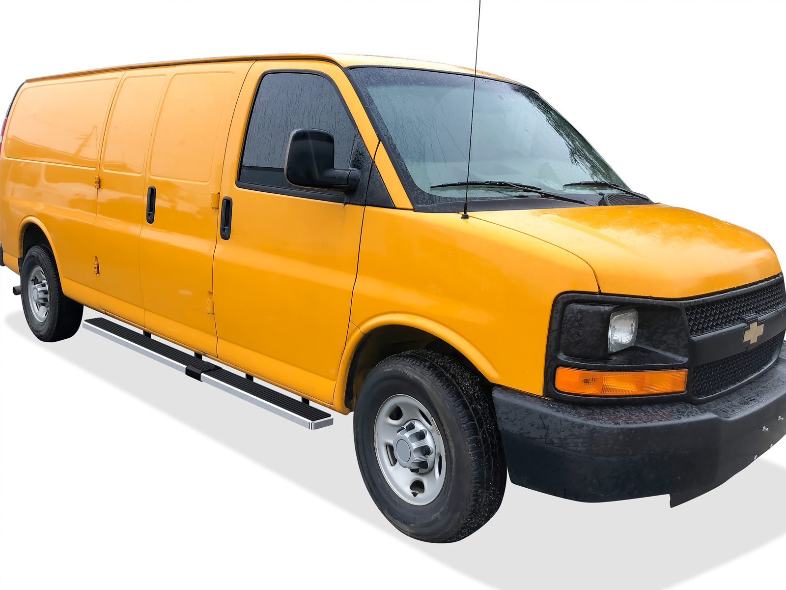 2003-2026 Chevy Express/GMC Savana 1500/2500/3500 Van (Full Size) For 3-Door Models Only Both Sides iStep 6 Inch Stainless Steel Van Stainless Steel