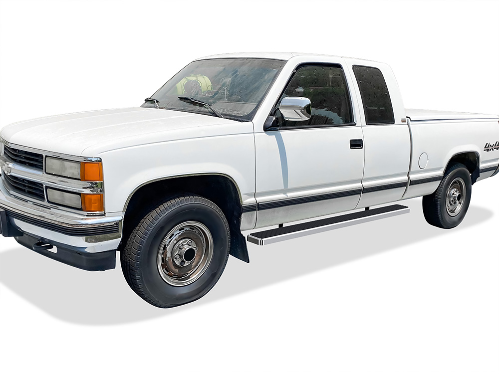 1988-1998 Chevy/GMC C/K Pickup 2-Door Extended Cab (Incl. Z71 Model) *Will not work on vehicles equipped with power retracting boards. Both Sides iStep 6 Inch Stainless Steel