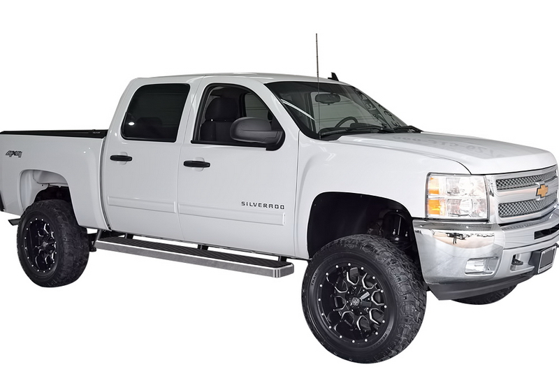 2001-2013 Chevy Silverado/ GMC Sierra 1500/1500HD Crew Cab 2001-2014 Chevy Silverado/ GMC Sierra 2500/2500HD/3500 Crew Cab (Excl. C/K "Classic" & S.S. Models) Both Sides iStep 6 Inch Stainless Steel