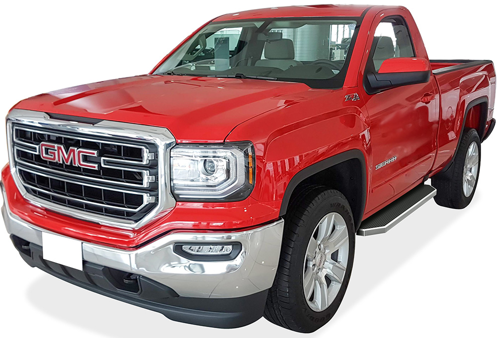 2007-2018 Chevy Silverado/ GMC Sierra 1500 Crew Cab 2007-2019 Chevy Silverado/ GMC Sierra 2500 HD/3500 HD Crew Cab (Incl. Diesel Models With DEF Tanks Not for 2007 Classic Model) Both Sides Running Board-H Series