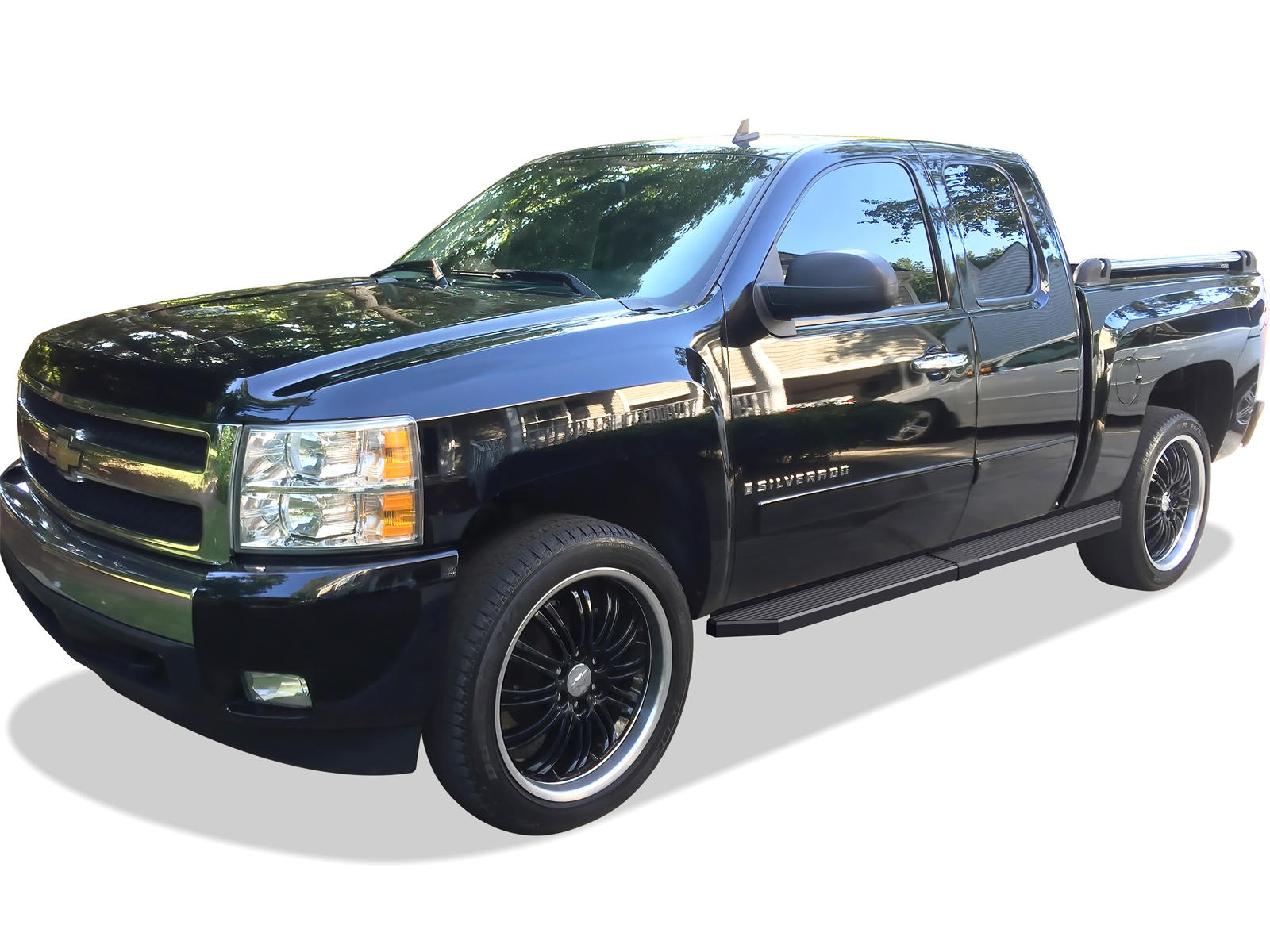 1999-2013 Chevy Silverado/ GMC Sierra 1500/2500 Ext. Cab 5.5 ft Bed 2001-2014 Chevy Silverado/ GMC Sierra 2500HD/3500 Ext. Cab 5.5 ft Bed (Excl C/K Classic & S.S) Both Sides Running Board-H Series W2W