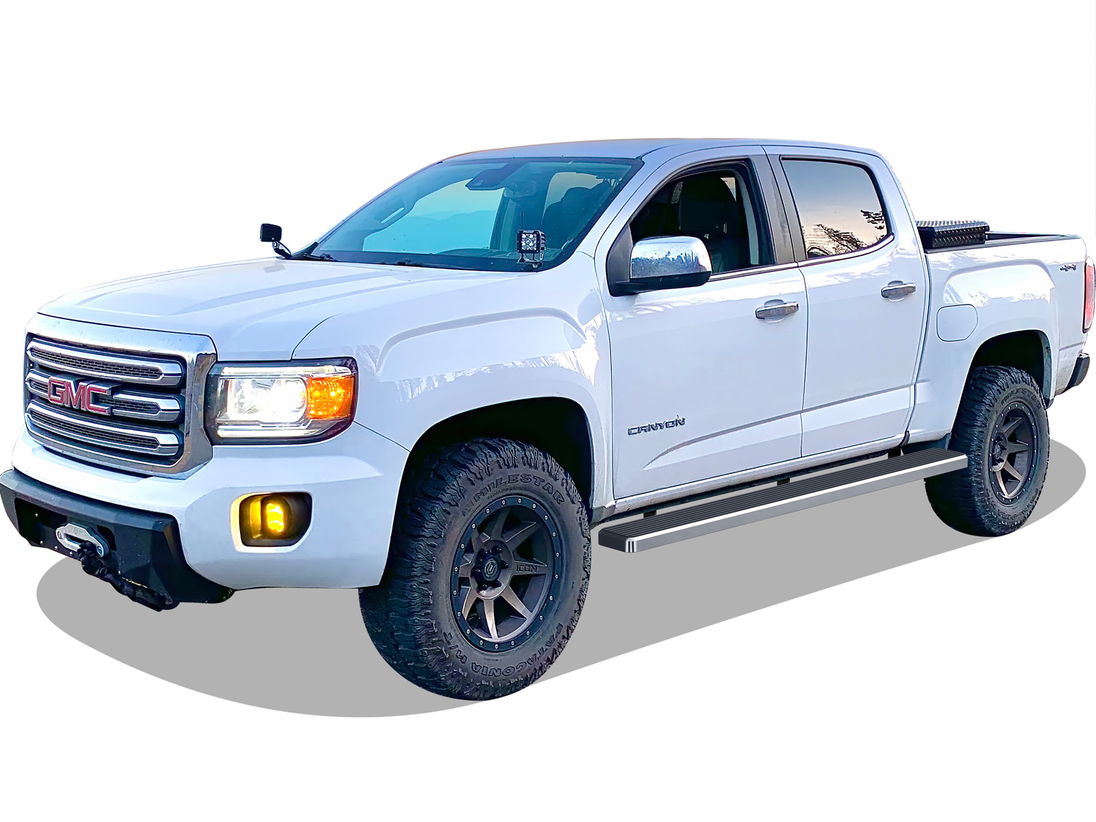 2015-2026 Chevy Colorado Crew Cab 2015-2026 GMC Canyon Crew Cab 5 ft Bed Both Sides iStep W2W 6 Inch Stainless Steel