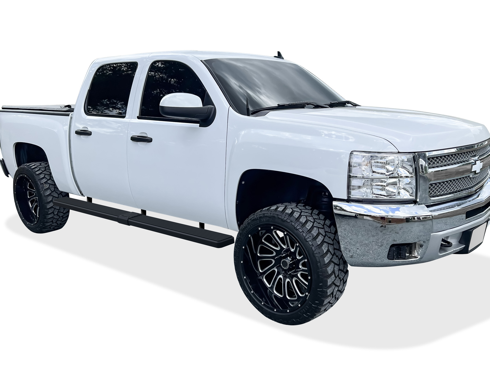 2001-2013 Chevy/GMC Silverado/Sierra 1500/1500HD Crew Cab 5.6 ft Bed 2001-2014 Chevy/GMC Silverado/Sierra 2500/2500HD/3500 Crew Cab 5.6 ft Bed (Excl. C/K "Classic" & S.S. Models) Both Sides iStep W2W 6 Inch Stainless Steel