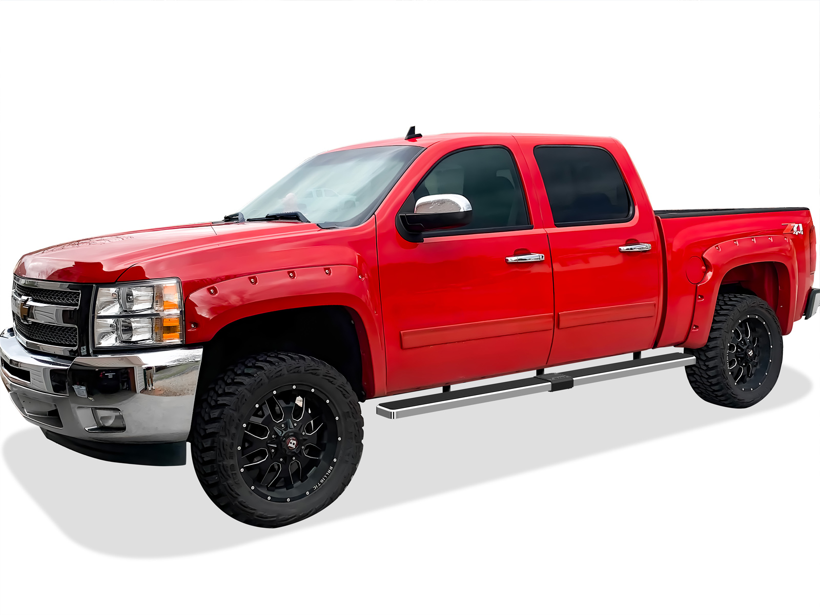 2001-2013 Chevy/GMC Silverado/Sierra 1500/1500HD Crew Cab 5.6 ft Bed 2001-2014 Chevy/GMC Silverado/Sierra 2500/2500HD/3500 Crew Cab 5.6 ft Bed (Excl. C/K "Classic" & S.S. Models) Both Sides iStep W2W 6 Inch Stainless Steel