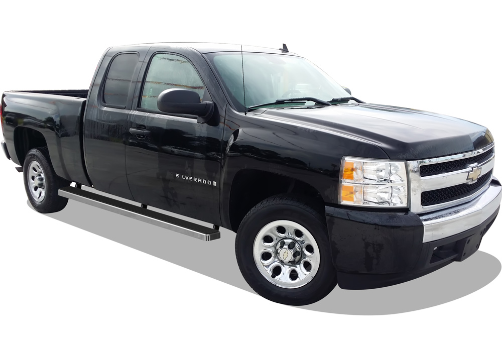 1999-2013 Chevy Silverado/ GMC Sierra 1500/2500 Ext. Cab 5.5 ft Bed 2001-2014 Chevy Silverado/ GMC Sierra 2500HD/3500 Ext. Cab 5.5 ft Bed (Excl C/K Classic & S.S) Both Sides iStep W2W 6 Inch Stainless Steel