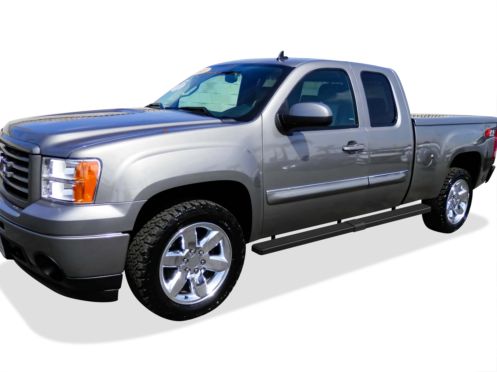 1999-2013 Chevy Silverado/ 1999-2013 GMC Sierra 1500/2500 Extended Cab 6.5 ft Bed 2001-2014 Chevy Silverado/ 2001-2014 GMC Sierra 2500HD/3500 Extended Cab 6.5 ft Bed (Excl. C/K Classic Body Style & S.S. Models) Both Sides iStep W2W 5 Inch Stainless Steel
