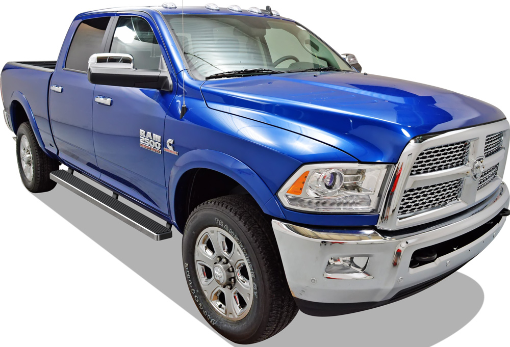 2009-2018 Dodge RAM 1500 Crew Cab (Incl. 2019-2024 RAM 1500 Classic) 2010-2026 Dodge RAM 2500/3500/4500/5500 Crew Cab (Excl. Chassis Cab Diesel Models) Both Sides iStep 5 Inch Stainless Steel