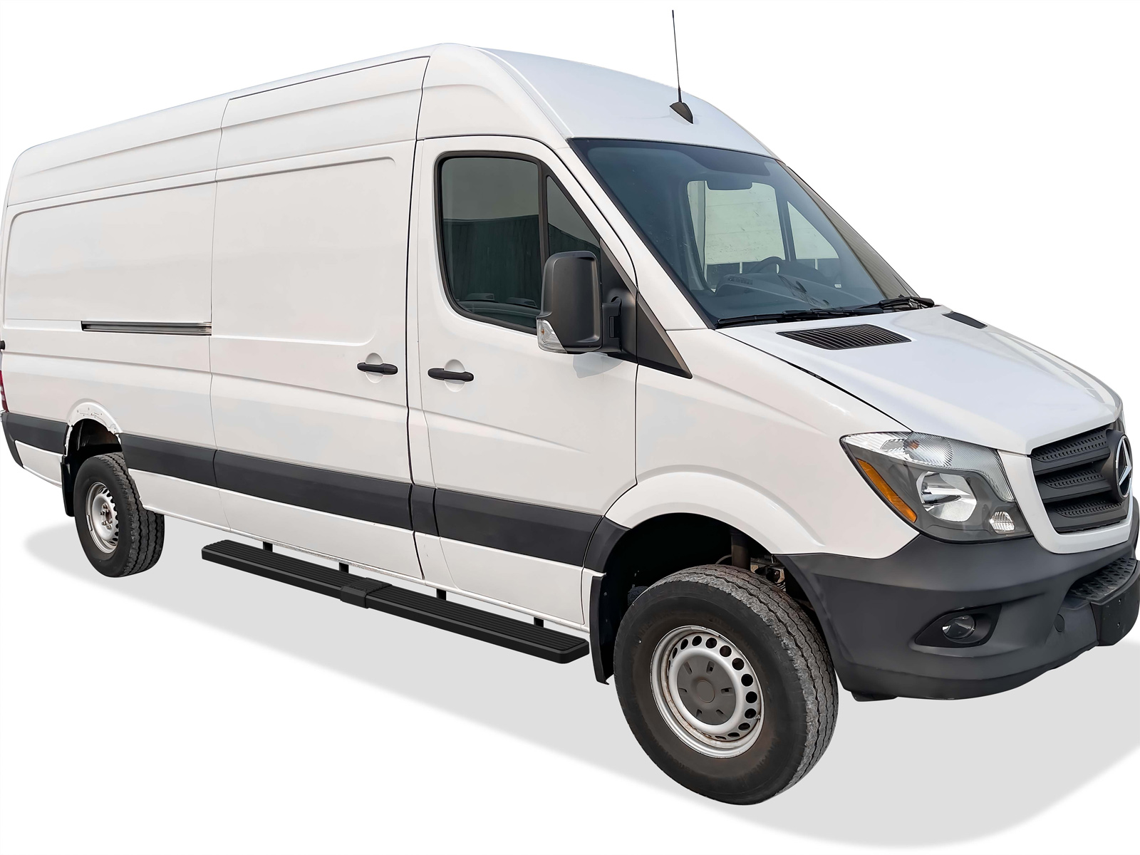 2007-2009 Dodge Sprinter 2007-2009 Freightliner Sprinter 2010-2026 Mercedes-Benz Sprinter (Full Size) Excl. Passenger Van With Rear A/C and 2015 4X4 For 3-Door Models Only Both Sides iStep 5 Inch Stainless Steel Van Stainless Steel