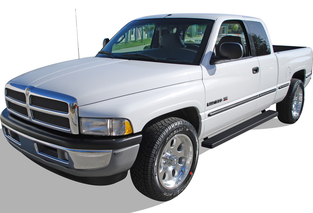 1994-2001 Dodge RAM 1500 Club Cab 1994-2002 Dodge RAM 2500/3500 Club Cab 1998-2001 Dodge RAM 1500 Quad Cab (Excl. 02 Body Style Sold in 2001) 1998-2002 Dodge RAM 2500/3500 Quad Cab Both Sides iStep 5 Inch Stainless Steel
