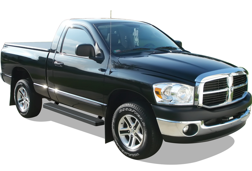 2002-2008 Dodge RAM 1500 Regular Cab 2003-2009 Dodge RAM 2500/3500 Regular Cab (Excl. Daytona; Rumble Bee and SRT-10 Models) Both Sides iStep 5 Inch Stainless Steel