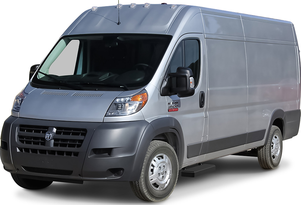 2014-2026 Dodge Promaster Van 118-Inch Wheel Base (Full Size) For 3-Door Models Only Both Sides iStep 6 Inch Stainless Steel Van Stainless Steel