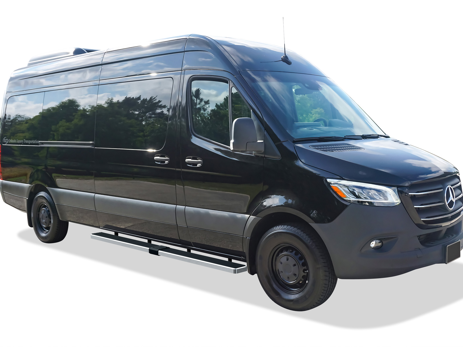 2007-2009 Dodge Sprinter 2007-2009 Freightliner Sprinter 2010-2026 Mercedes-Benz Sprinter (Full Size) Excl. Passenger Van With Rear A/C and 2015 4X4 For 3-Door Models Only Both Sides iStep 6 Inch Stainless Steel Van Stainless Steel