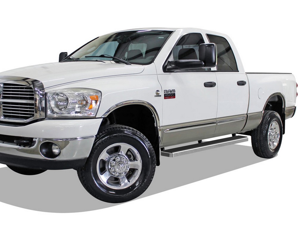2002-2008 Dodge RAM 1500 Quad Cab 2003-2009 Dodge RAM 2500/3500 Quad Cab Both Sides iStep 6 Inch Stainless Steel