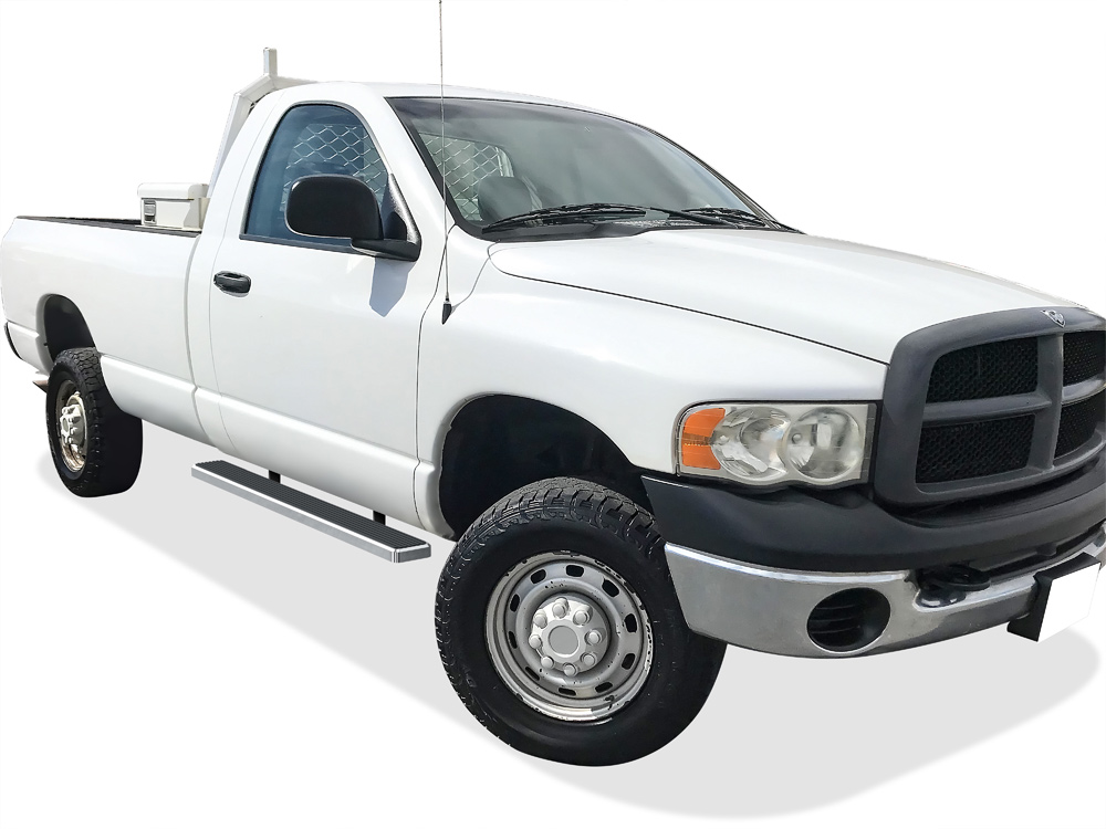 2002-2008 Dodge Ram 1500 Regular Cab 2003-2009 Dodge Ram 2500/3500 Regular Cab (Excl. Daytona; Rumble Bee and SRT-10 Models) Both Sides iStep 6 Inch Stainless Steel
