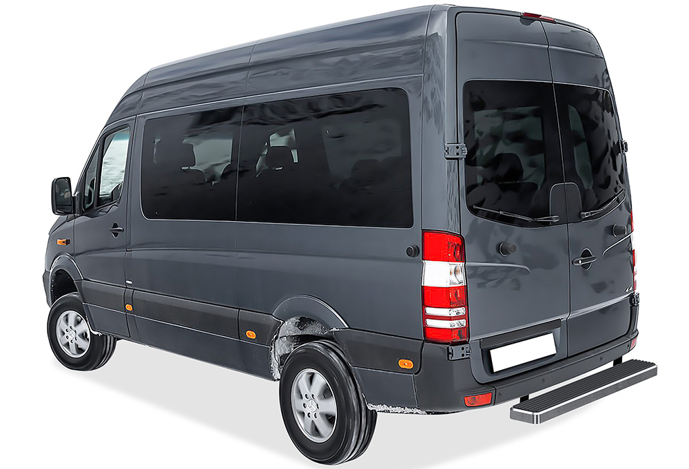 2007-2009 Dodge Sprinter 2007-2009 Freightliner Sprinter 2010-2026 Mercedes-Benz Sprinter (Full Size) Excl. Passenger Van With Rear A/C and 2015 4X4 For 3-Door Models Only Rear iStep Rear Step