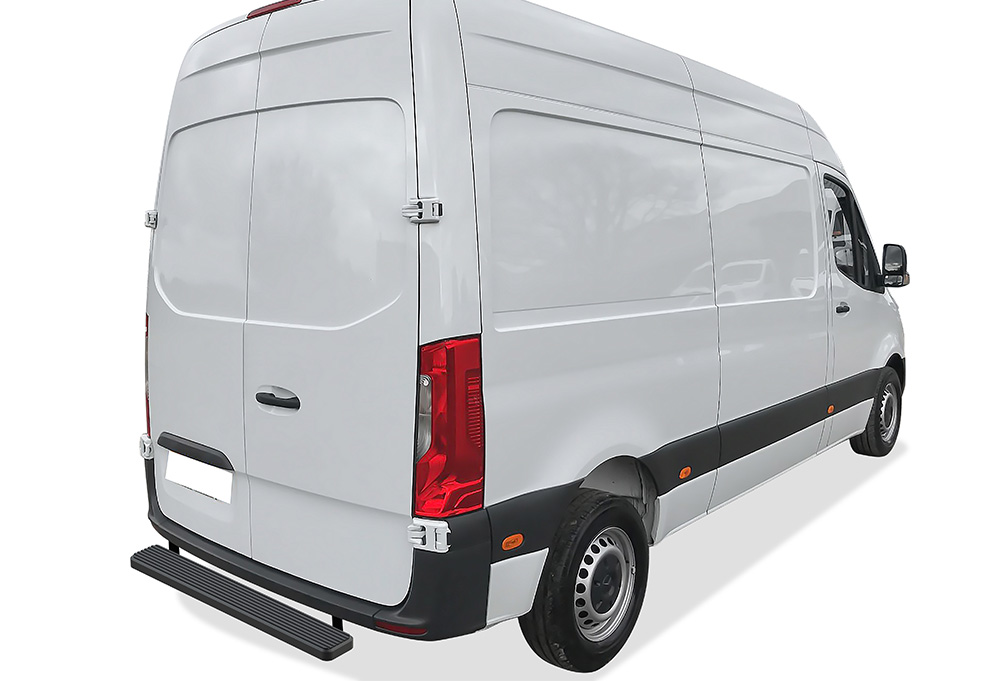 2007-2009 Dodge Sprinter 2007-2009 Freightliner Sprinter 2010-2026 Mercedes-Benz Sprinter (Full Size) Excl. Passenger Van With Rear A/C and 2015 4X4 For 3-Door Models Only Rear iStep Rear Step