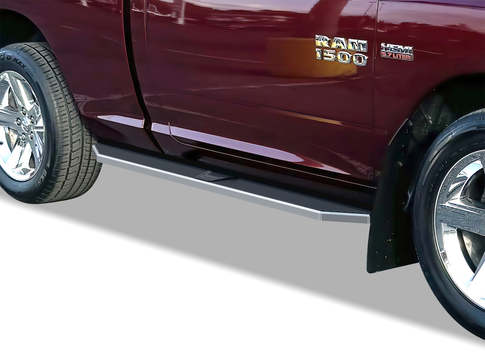 2009-2018 Dodge Ram 1500 Regular Cab(Incl. 2019-2024 RAM 1500 Classic) 2010-2026 Dodge Ram 2500/3500/4500/5500 Regular Cab (Exclude Chassis Cab Diesel models) For 6.5 ft Bed Both Sides Running Board-H Series W2W