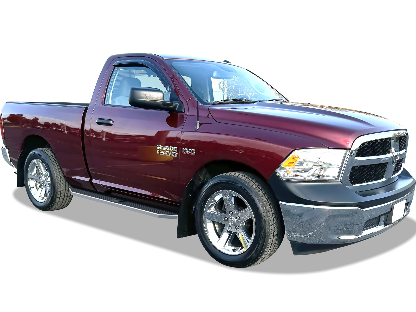 2009-2018 Dodge Ram 1500 Regular Cab(Incl. 2019-2024 RAM 1500 Classic) 2010-2026 Dodge Ram 2500/3500/4500/5500 Regular Cab (Exclude Chassis Cab Diesel Models) For 6.5 ft Bed Both Sides Running Board-H Series W2W