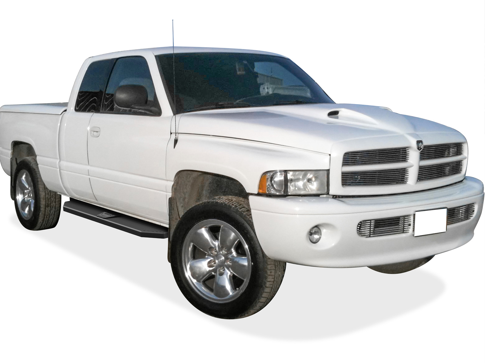 1994-2001 Dodge Ram 1500 Club Cab 1994-2002 Dodge Ram 2500/3500 Club Cab 1998-2001 Dodge Ram 1500 Quad Cab (Excl. 2002 Body Style Sold in 2001) 1998-2002 Dodge Ram 2500/3500 Quad Cab Both Sides Running Board-H Series