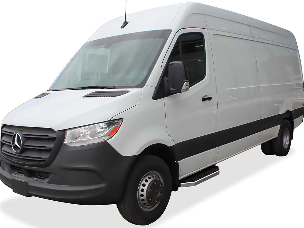2007-2009 Dodge Sprinter 2007-2009 Freightliner Sprinter 2010-2026 Mercedes-Benz Sprinter (Full Size) Excl. Passenger Van With Rear A/C and 2015 4X4 For 3-Door Models Only Both Sides Running Board-H Series