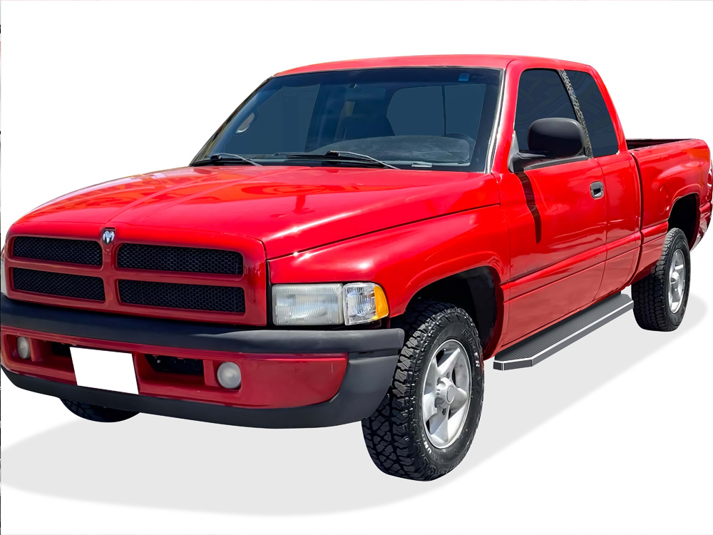 1994-2001 Dodge Ram 1500 Club Cab 1994-2002 Dodge Ram 2500/3500 Club Cab 1998-2001 Dodge Ram 1500 Quad Cab (Excl. 2002 Body Style Sold in 2001) 1998-2002 Dodge Ram 2500/3500 Quad Cab Both Sides Running Board-H Series