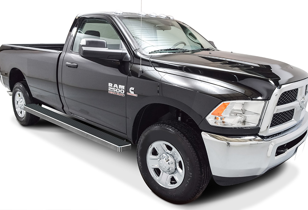 2009-2018 Dodge Ram 1500 Regular Cab(Incl. 2019-2024 RAM 1500 Classic) 2010-2026 Dodge Ram 2500/3500/4500/5500 Regular Cab (Exclude Chassis Cab Diesel Models) For 6.5 ft Bed Both Sides iStep W2W 6 Inch Stainless Steel