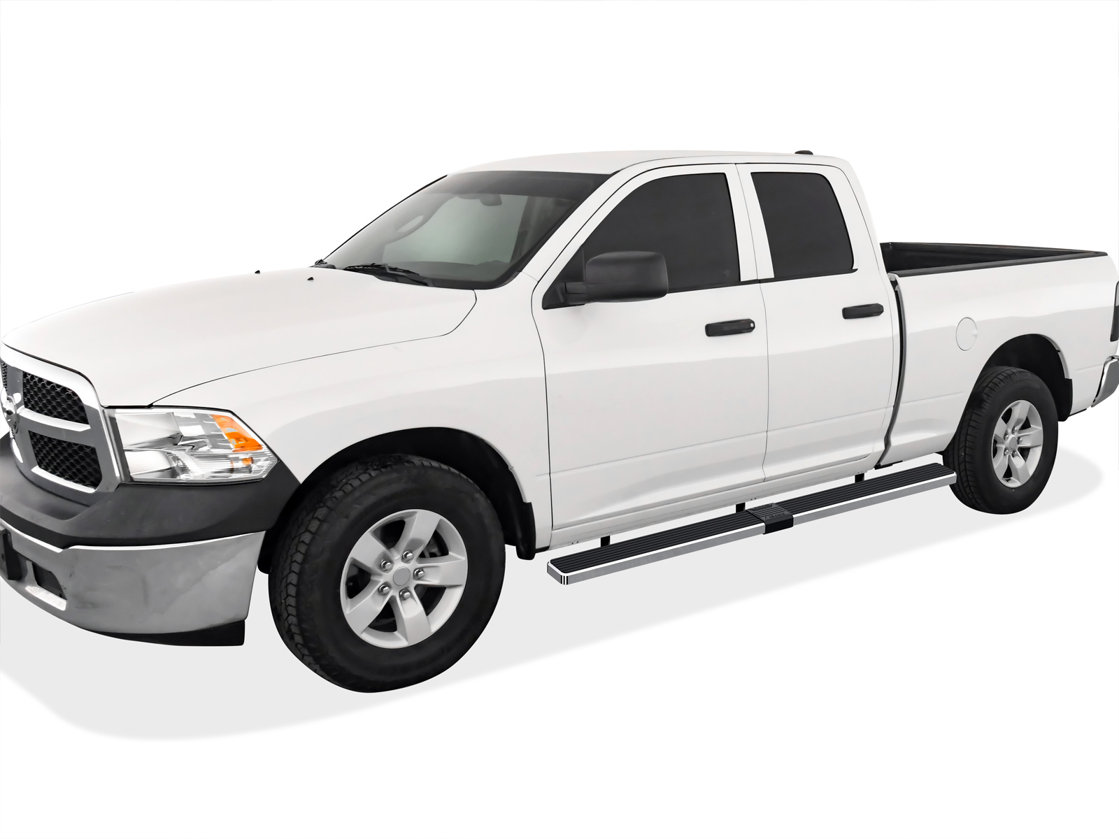 2009-2018 Dodge Ram 1500 Quad Cab (Incl. 2019-2024 RAM 1500 Classic) 6.5 ft Bed Both Sides iStep W2W 6 Inch Stainless Steel
