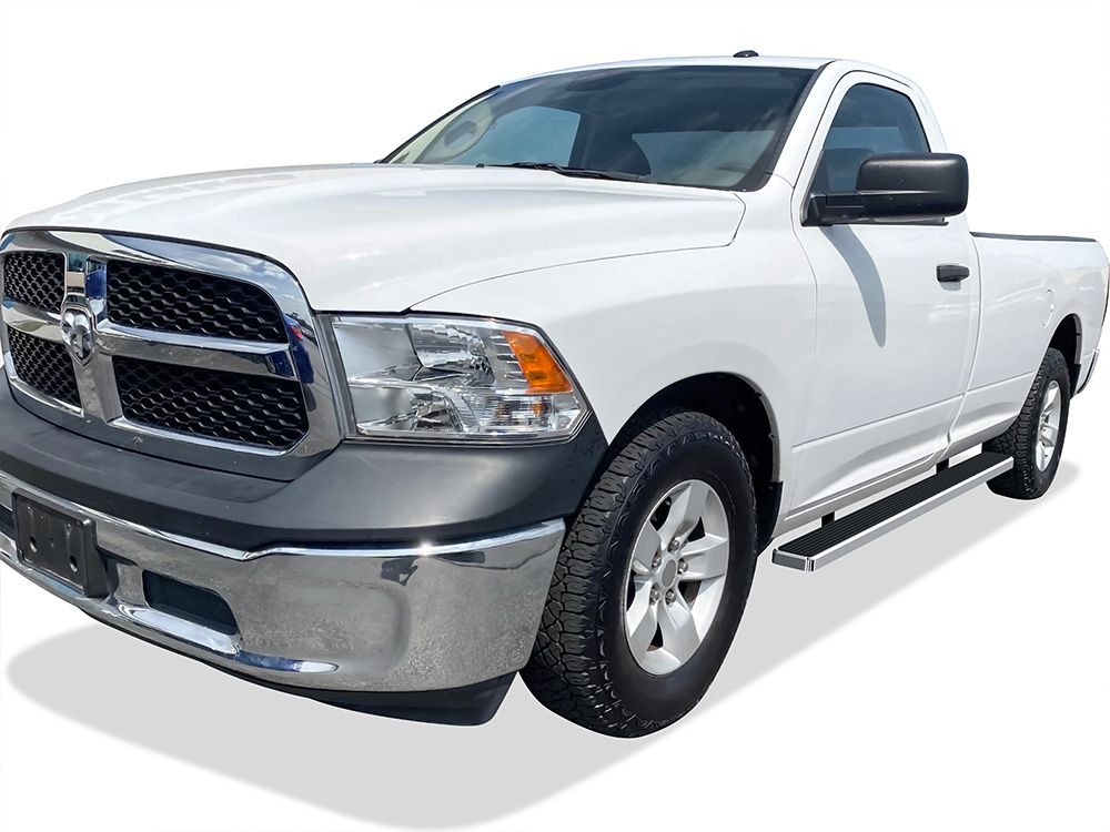 2009-2018 Dodge Ram 1500 Regular Cab(Incl. 2019-2024 RAM 1500 Classic) 2010-2026 Dodge Ram 2500/3500/4500/5500 Regular Cab (Exclude Chassis Cab Diesel Models) For 6.5 ft Bed Both Sides iStep W2W 5 Inch Stainless Steel