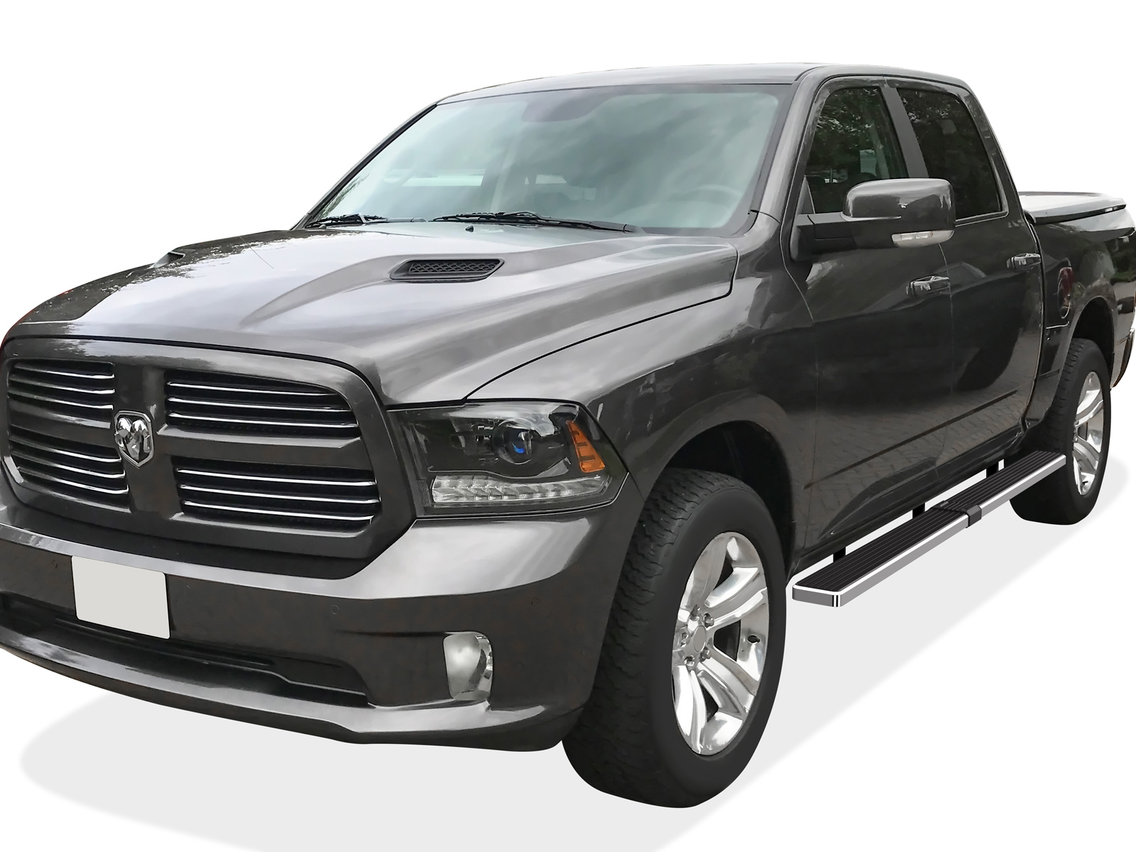 2009-2018 Dodge Ram 1500 Crew Cab 5.5 ft Bed (Incl. 2019-2024 RAM 1500 Classic) 2010-2026 Dodge RAM 2500/3500/4500/5500 Crew Cab 5.5 ft Bed  (Excl. Chassis Cab Diesel Models) Both Sides iStep W2W 5 Inch Stainless Steel