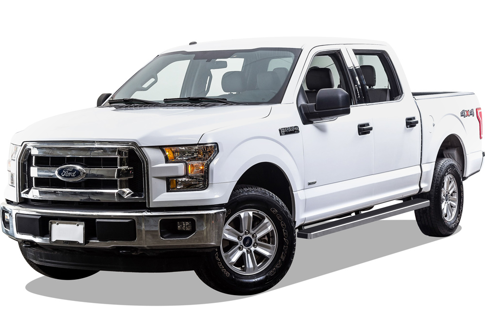 2015-2026 Ford F-150 SuperCrew Cab 2022-2026 Ford F-150 Lightning SuperCrew Cab 2017-2026 Ford F-250/F-350 /F-450/F-550 Super Duty Crew Cab Both Sides iStep 5 Inch Stainless Steel