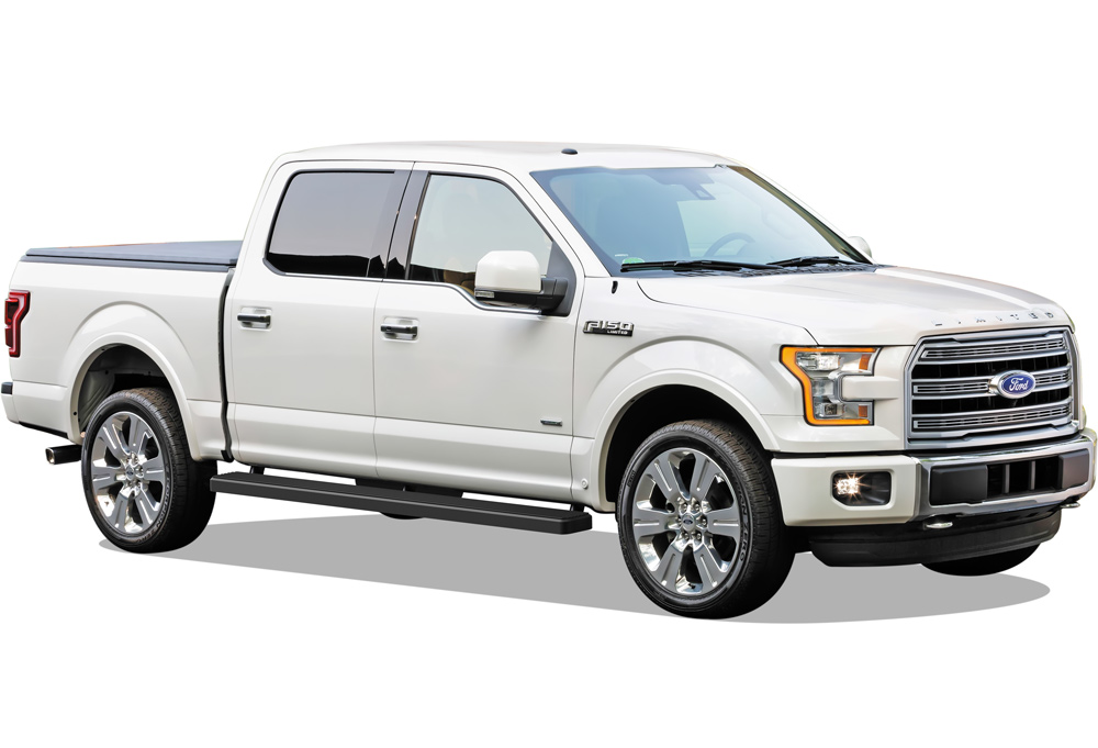 2015-2026 Ford F-150 SuperCrew Cab 2022-2026 Ford F-150 Lightning SuperCrew Cab 2017-2026 Ford F-250/F-350 /F-450/F-550 Super Duty Crew Cab Both Sides iStep 5 Inch Stainless Steel
