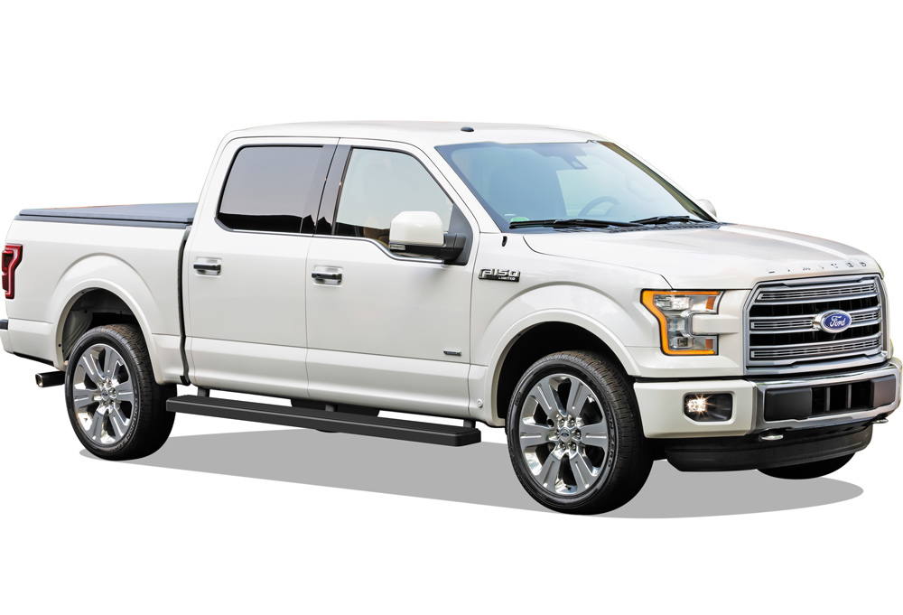 2015-2026 Ford F-150 SuperCrew Cab 2022-2026 Ford F-150 Lightning SuperCrew Cab 2017-2026 Ford F-250/F-350 /F-450/F-550 Super Duty Crew Cab Both Sides iStep 5 Inch Stainless Steel