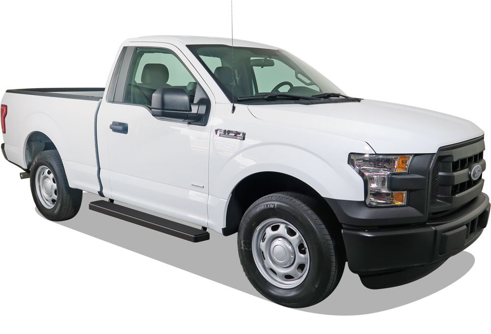 2015-2026 Ford F-150 Regular Cab (Excl. 2022-2026 F-150 Lighting EV) 2017-2026 Ford F-250/F-350/F-450/F-550 Super Duty Regular Cab Both Sides iStep 5 Inch Stainless Steel