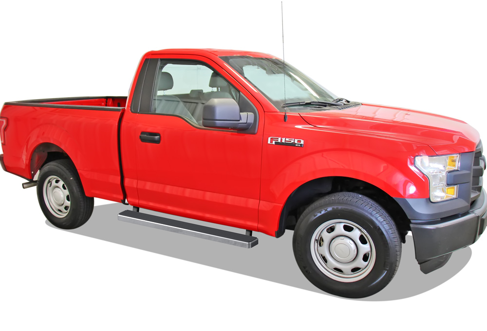 2015-2026 Ford F-150 Regular Cab (Excl. 2022-2026 F-150 Lighting EV) 2017-2026 Ford F-250/F-350/F-450/F-550 Super Duty Regular Cab Both Sides iStep 5 Inch Stainless Steel