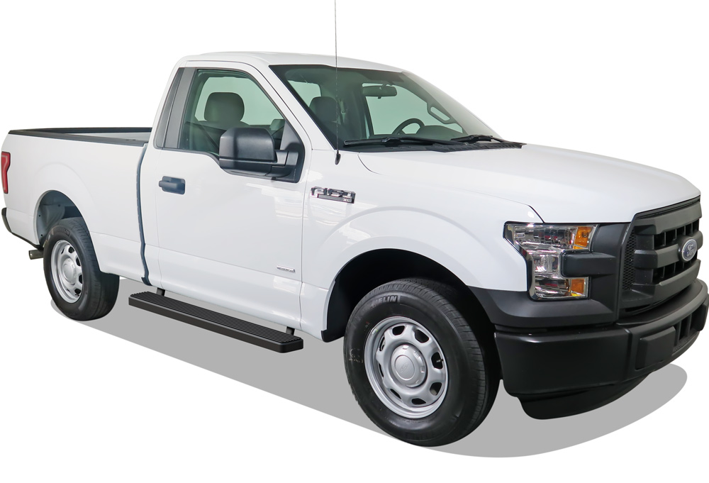 2015-2026 Ford F-150 Regular Cab (Excl. 2022-2026 F-150 Lighting EV) 2017-2026 Ford F-250/F-350/F-450/F-550 Super Duty Regular Cab Both Sides iStep 5 Inch Stainless Steel