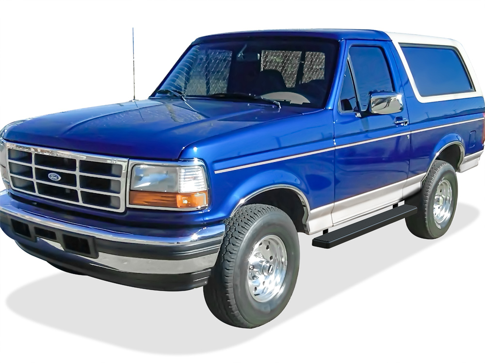 1980-1996 Ford F-150 Regular Cab (Incl. 97 Only HD Model) 1980-1996 Ford Bronco Full Size (Will not fit Lightning or w/ Snow plow prep package Models) Both Sides iStep 5 Inch Stainless Steel