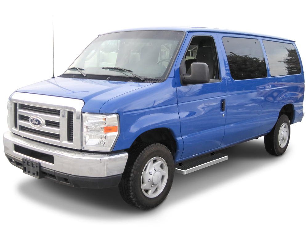 1999-2014 Ford Econoline Van (Full Size) For 3-Door Models Only Both Sides iStep 5 Inch Stainless Steel Van Stainless Steel